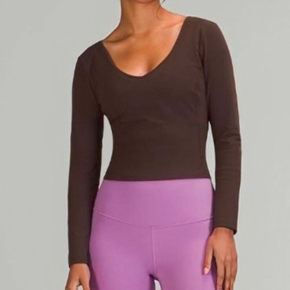 Lululemon Align Long Sleeve Shirt Nulu French Press Brown
